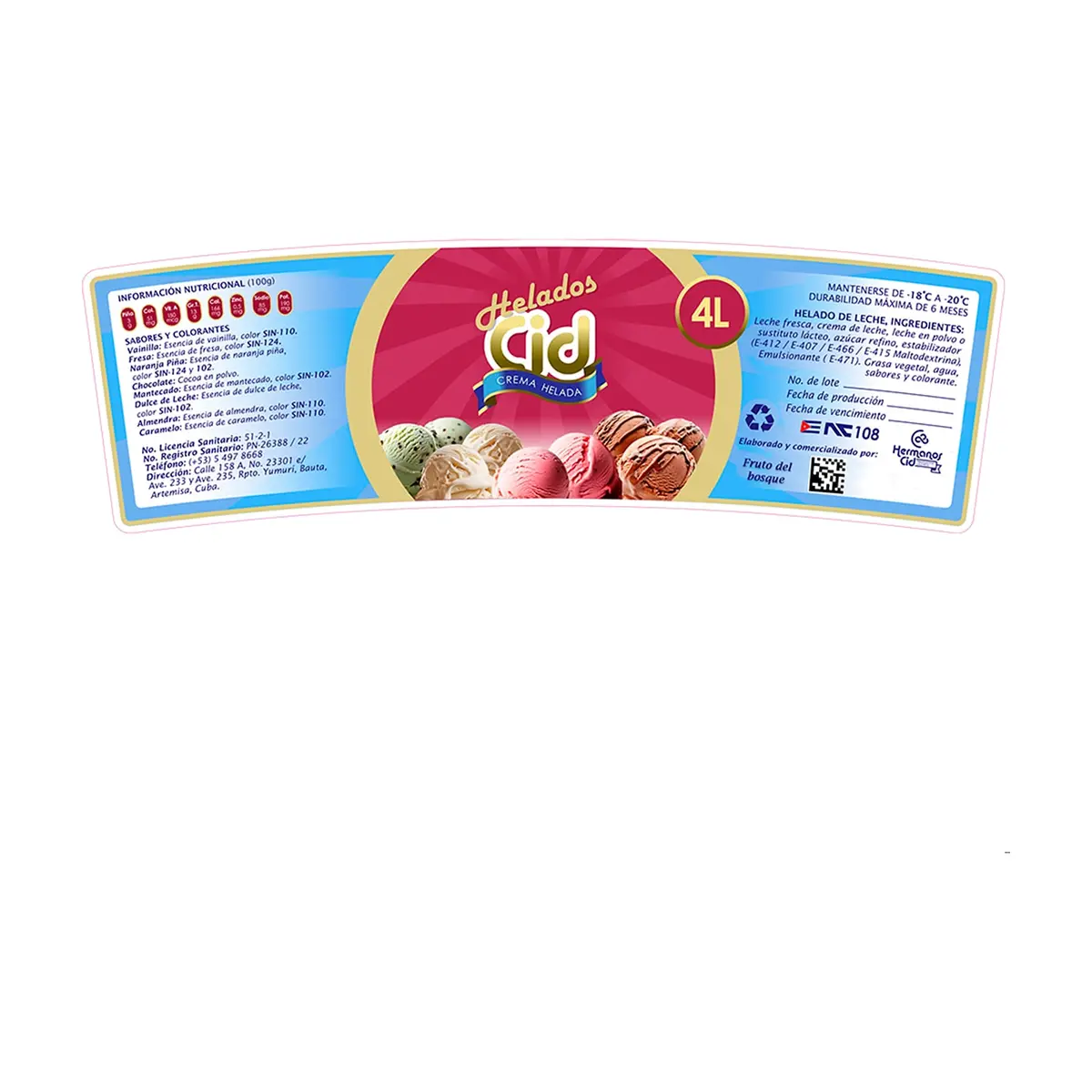 Helado sabor mantecado CID (4 L) - Thumbnail 5