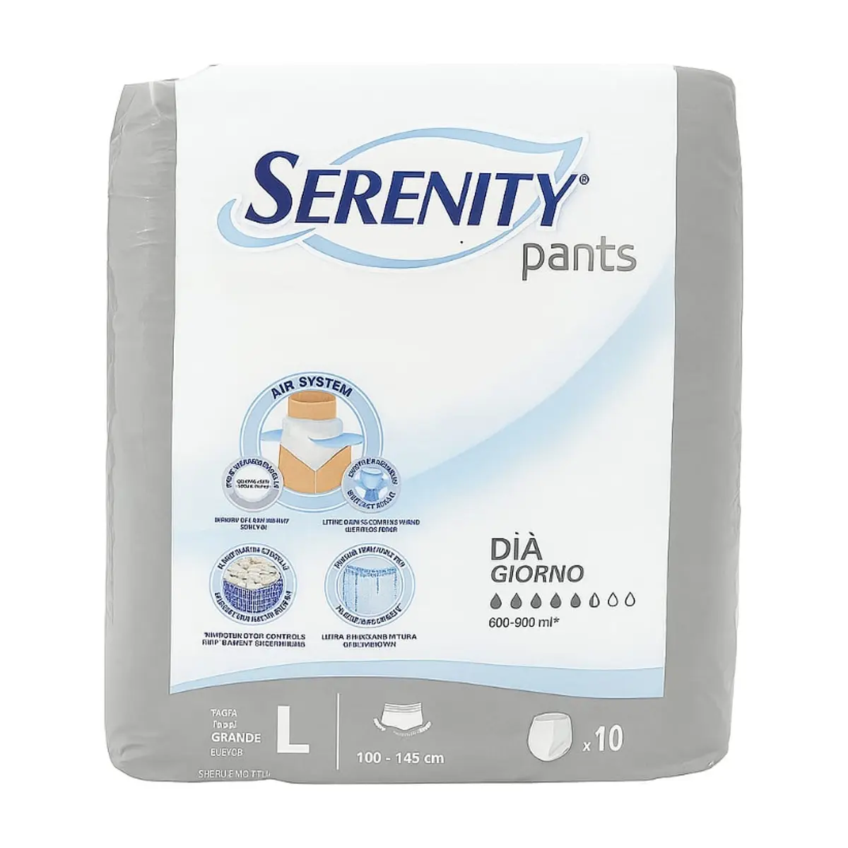 Pañales desechables para adultos Serenity Pants día talla L (10 U) - Miniatura 1