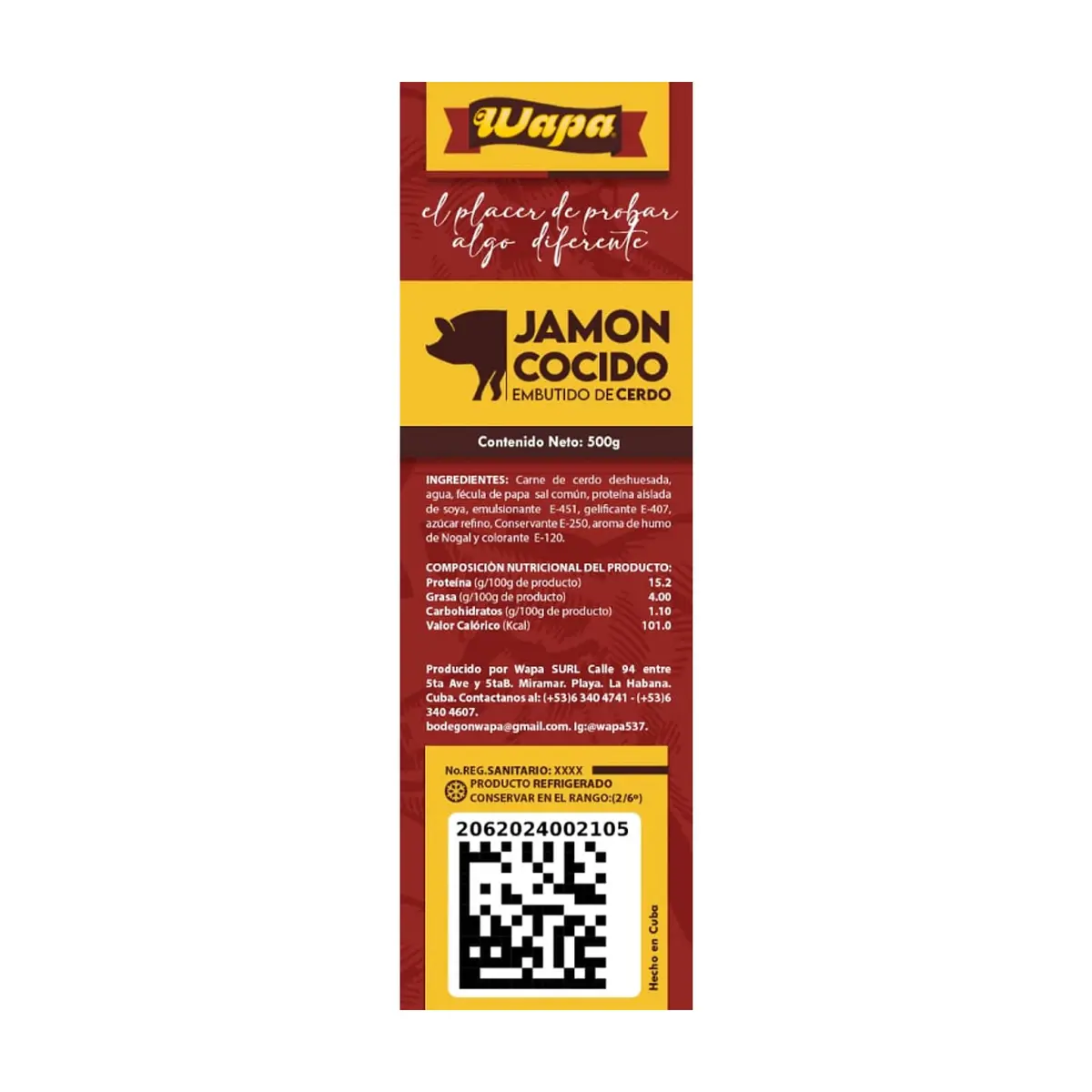 Jamón cocido lasqueado Wapa (500 g / 1.1 lb) - Thumbnail 5