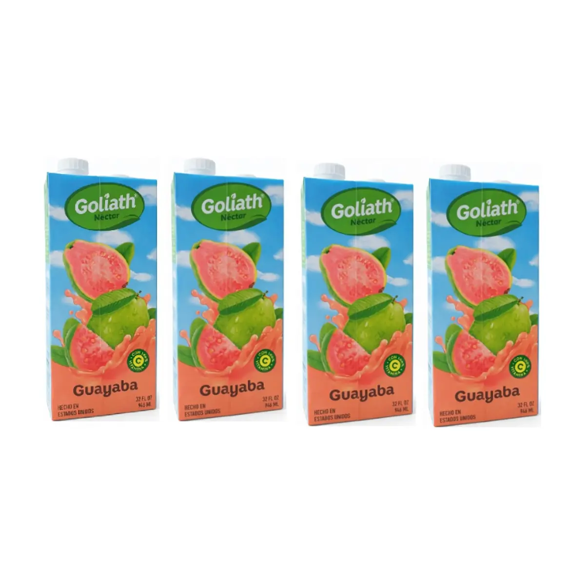 Jugo sabor guayaba Goliath (4 x 946 ml / 32 fl oz)