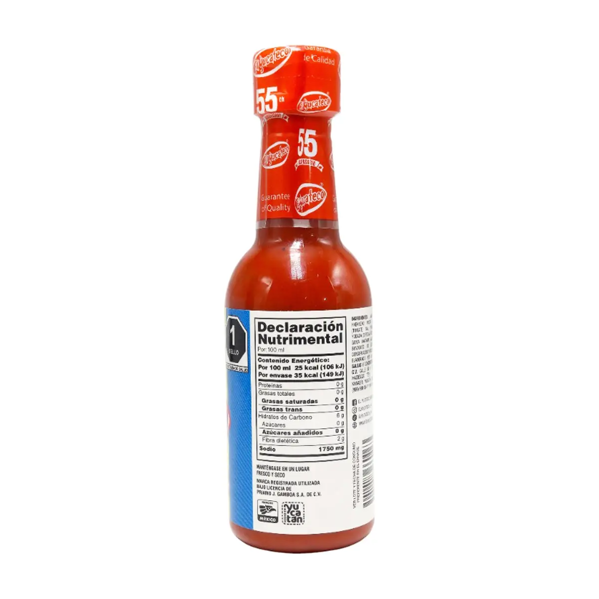 Salsa picante roja de chile habanero El Yucateco (150 ml) - Miniatura 3