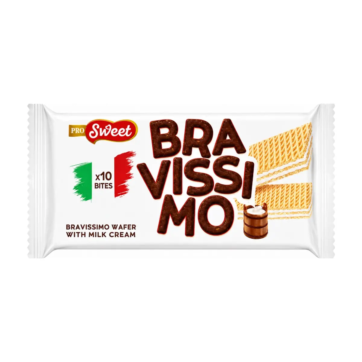 Oblea con crema de leche Bravissimo Pro Sweet (50 g / 1.76 oz) - Imagen 1