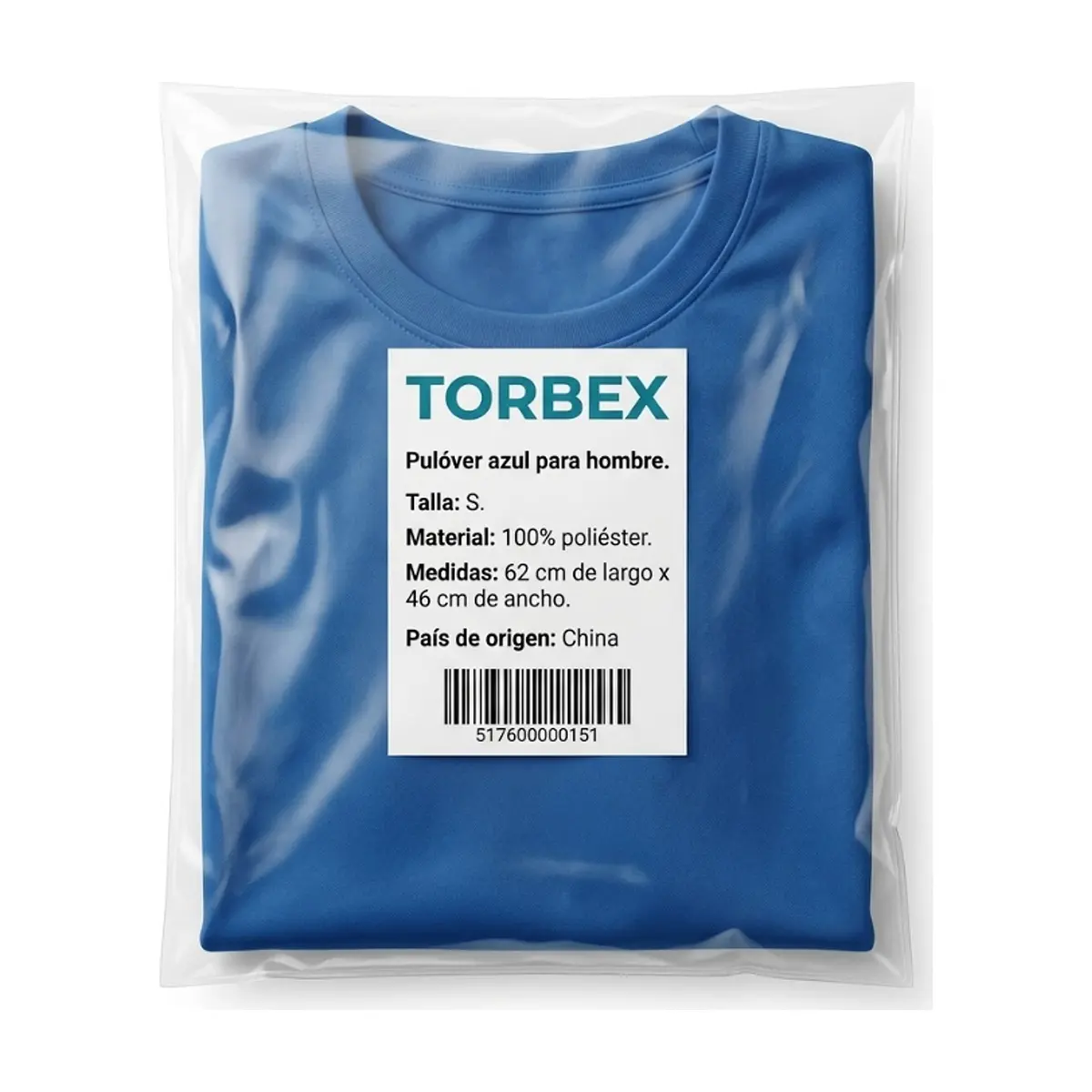 Pulóver azul para hombre Torbex (Talla S) - Thumbnail 2