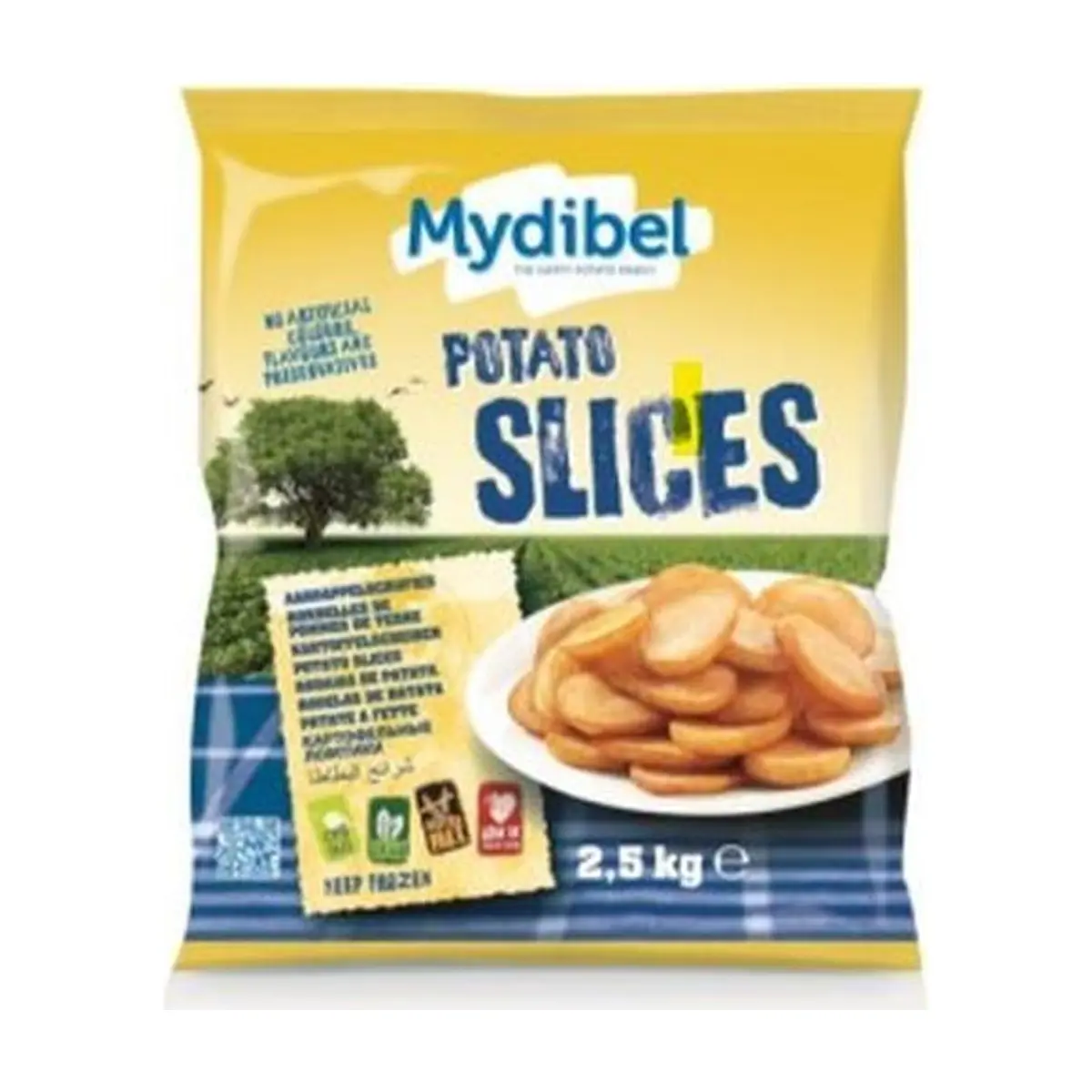 Rodajas de Papas Prefritas Ultracongeladas (2,5 kg) MYDIBEL