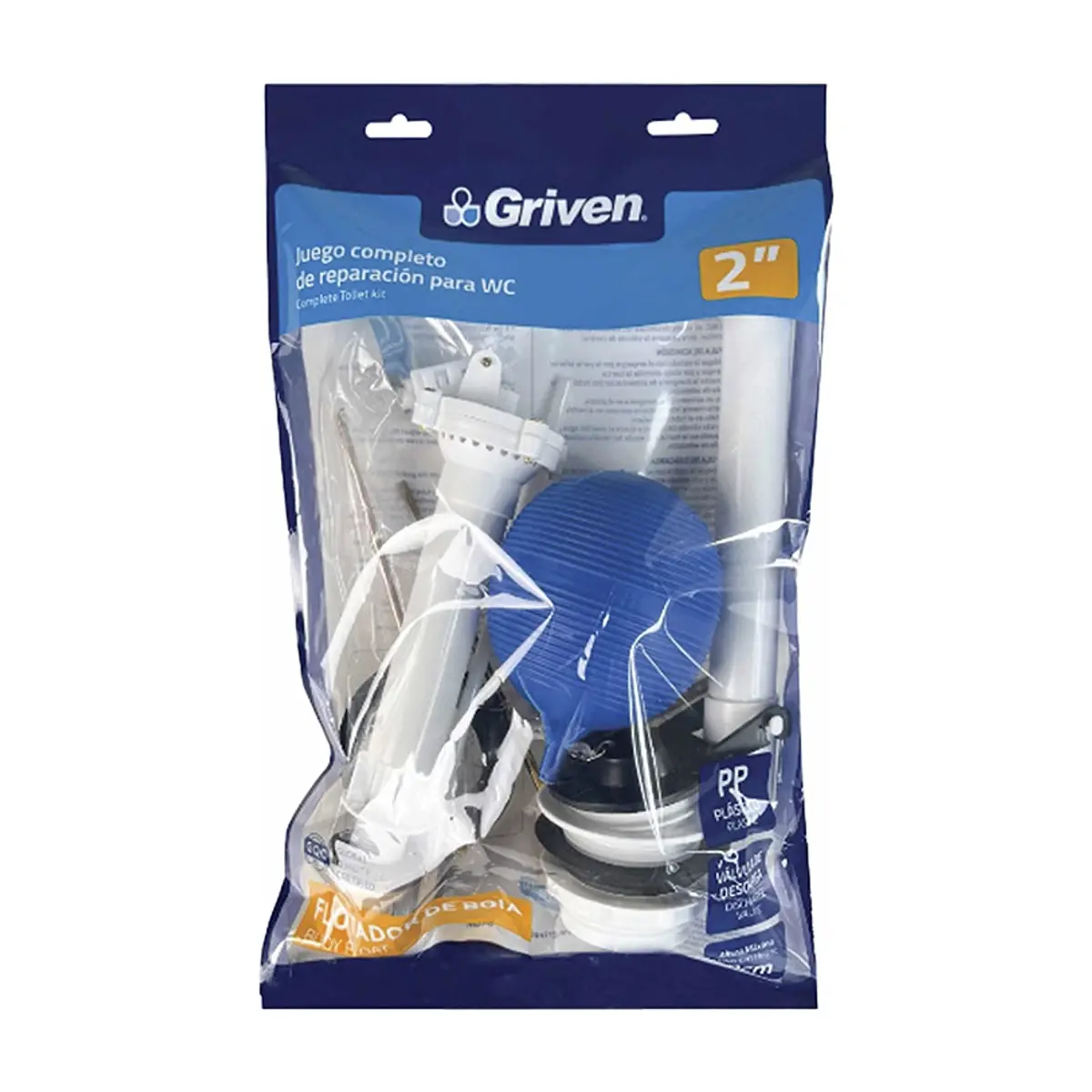 Juego completo para reparación de inodoro de 2" Griven
