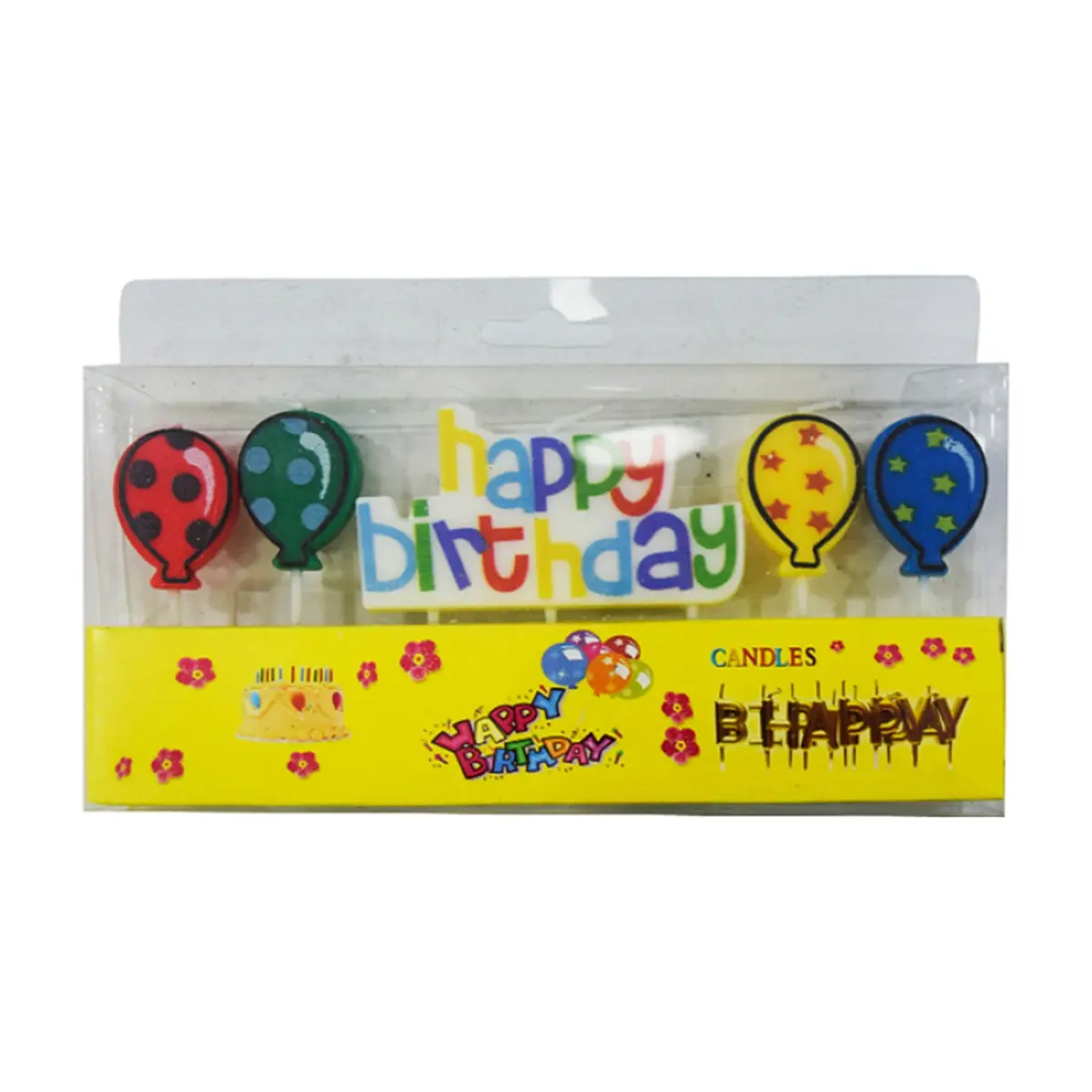 Juego de 5 velas de cumpleaños