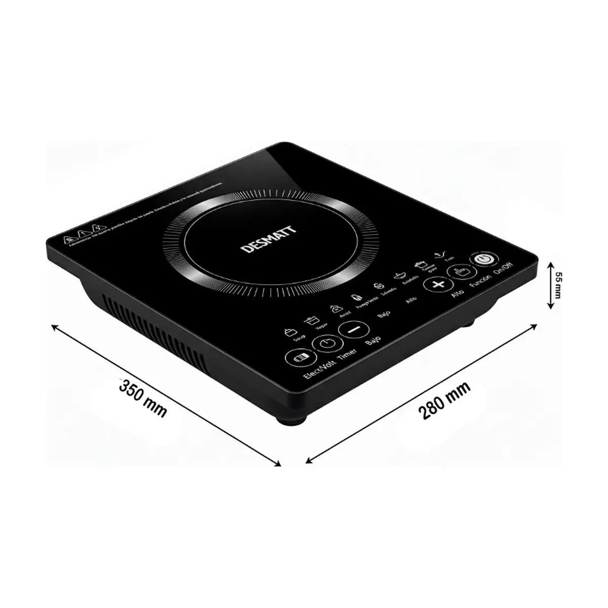 Cocina de inducción negra Desmatt CDI-130 - Thumbnail 3