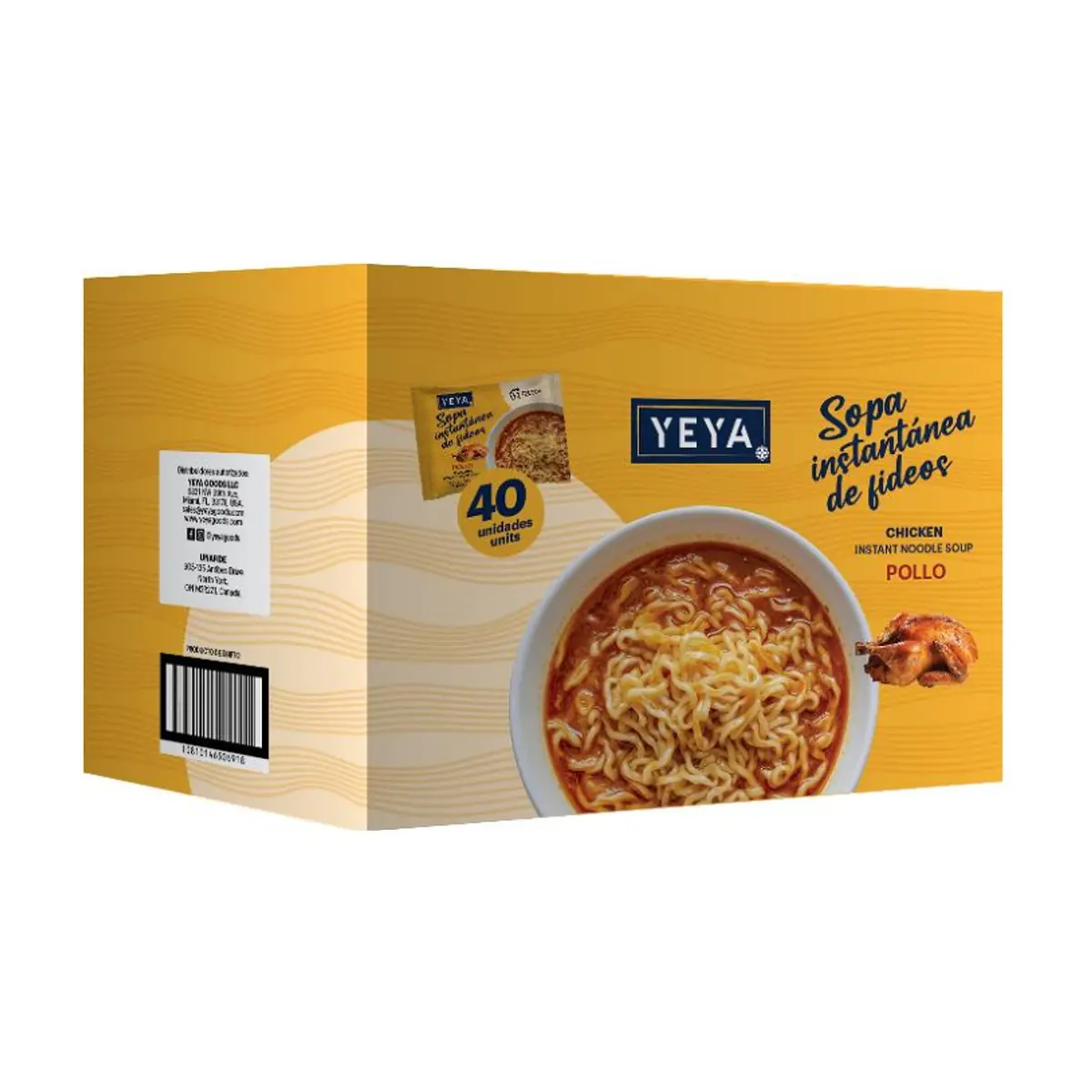 Sopa instantánea de fideos con sabor a pollo YEYA (40 x 75 g / 2.6 oz) - Thumbnail 3