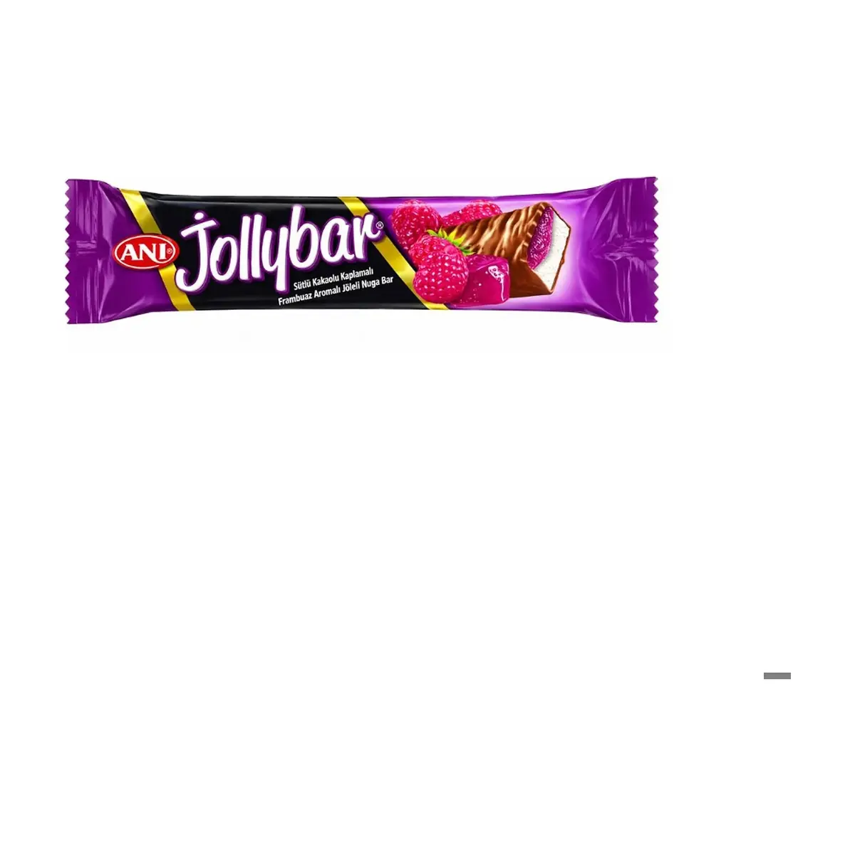Turrón con jalea sabor a frambuesa recubierta de cacao con leche Ani (22 g) - Miniatura 1