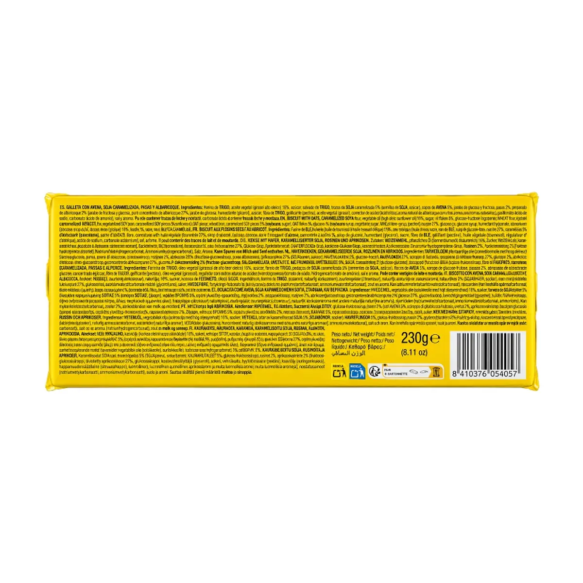 Galletas digestivas con avena, soja caramelizada, pasas y albaricoque Gullón (230 g / 8.11oz) - Thumbnail 3