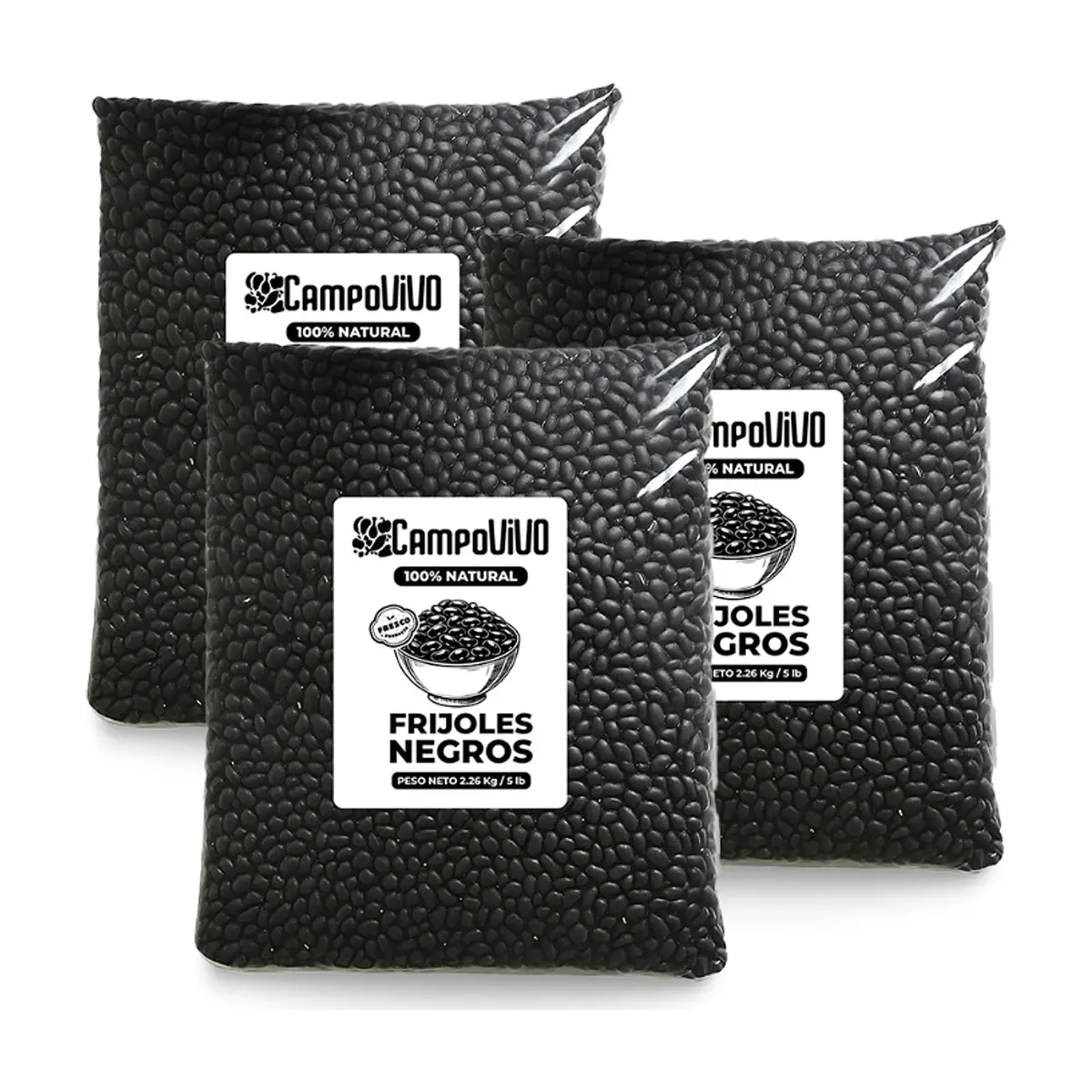 Frijoles negros Campo Vivo (3 x 2.26 kg / 5 lb)