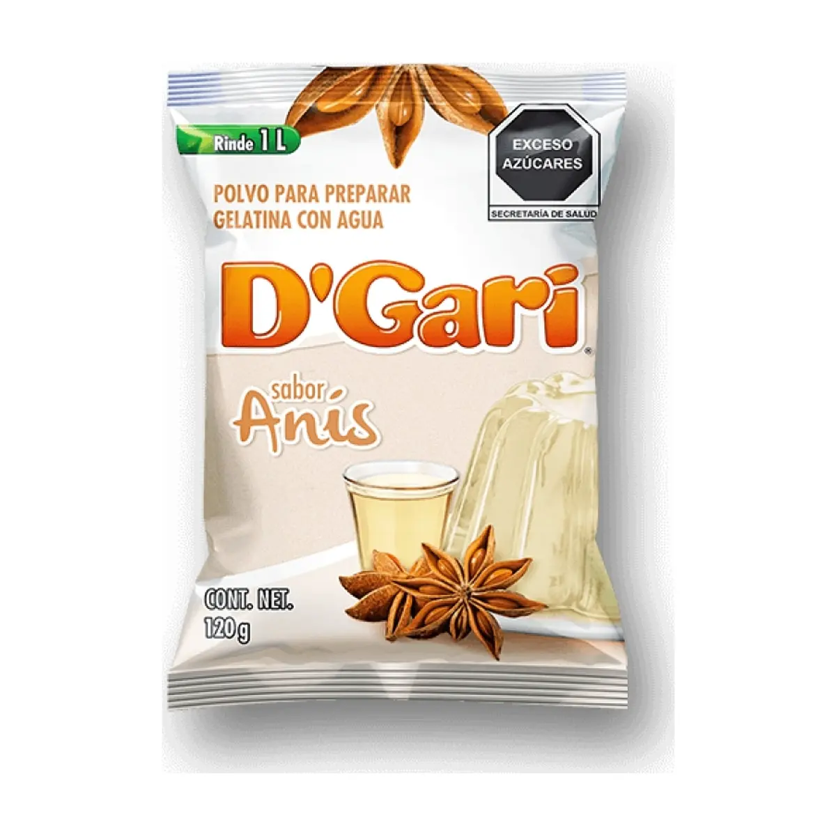 Gelatina de sabor anís D'Gari (120 g / 4.23 oz)