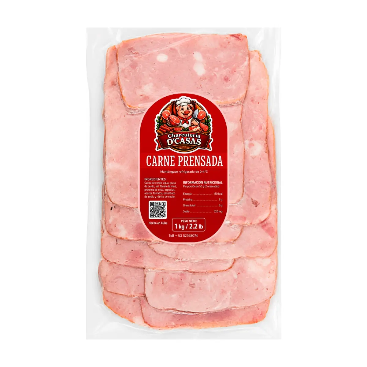 Carne prensada D'CASAS (1 kg / 2.2 lb)