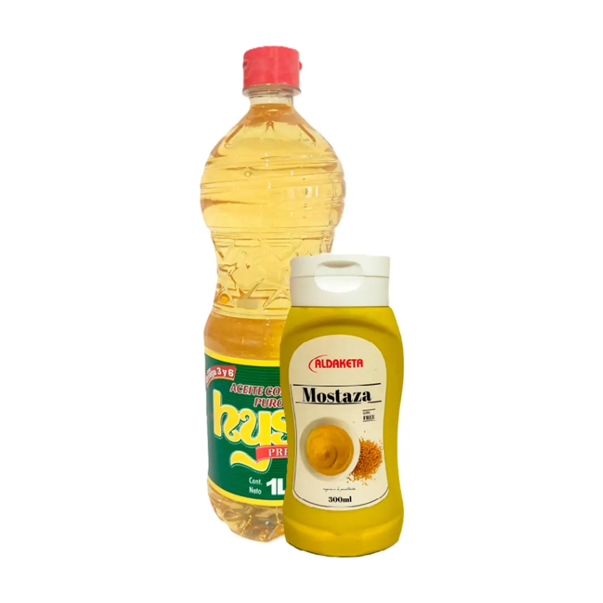 Mostaza Aldaketa (300 g / 10.5 oz) + Aceite de soya puro Hysa (1 L) - Imagen 1