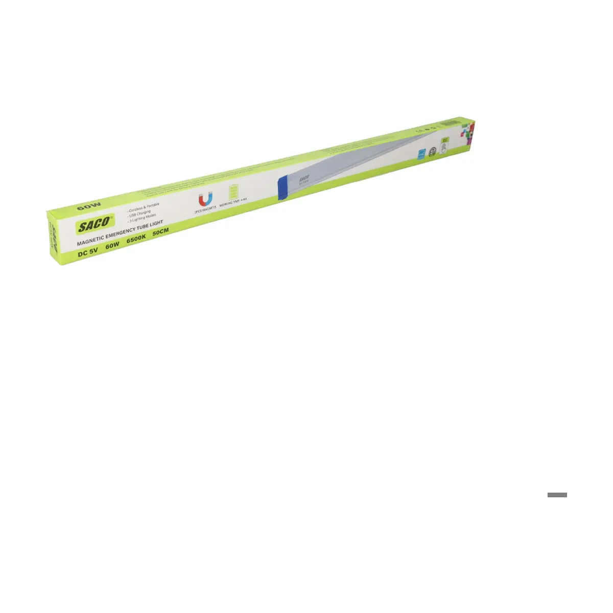Lámpara led recargable 60 W Saco 04-FR-34115 - Thumbnail 4