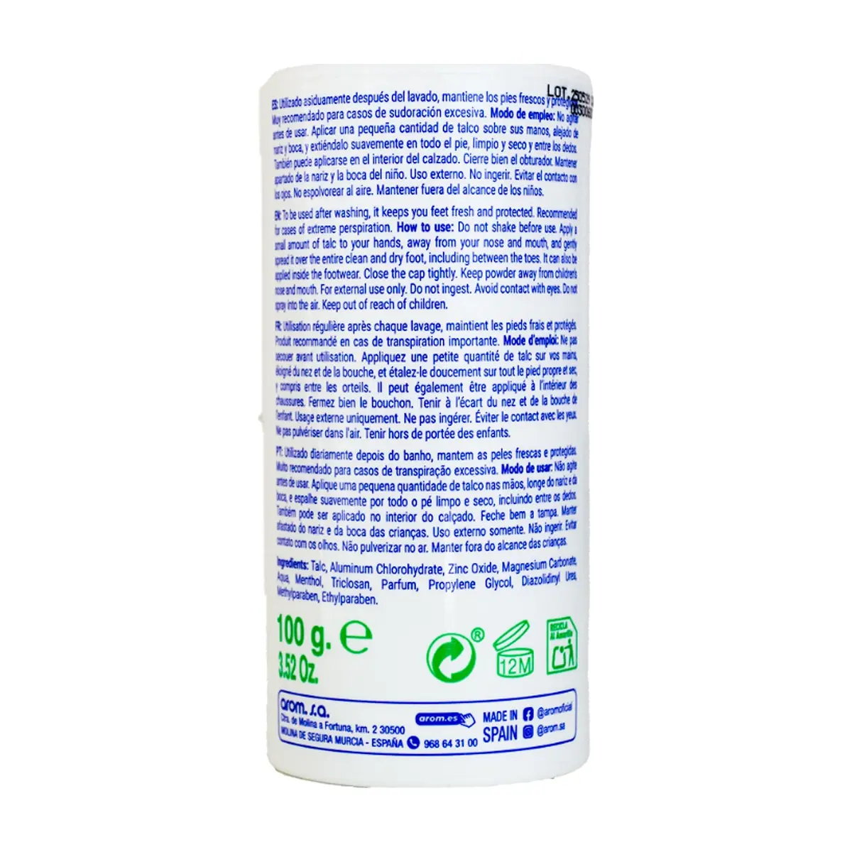 Talco especial para pies S'nonas (100 g / 3.52 oz) - Thumbnail 2