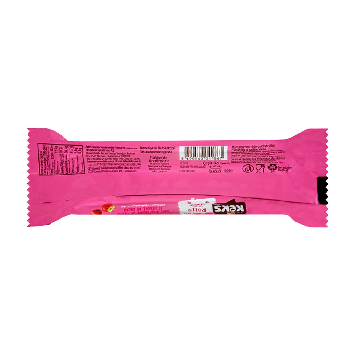 Pastel enrollado con crema de fresa Bifa (50 g / 1.76 oz) - Thumbnail 2