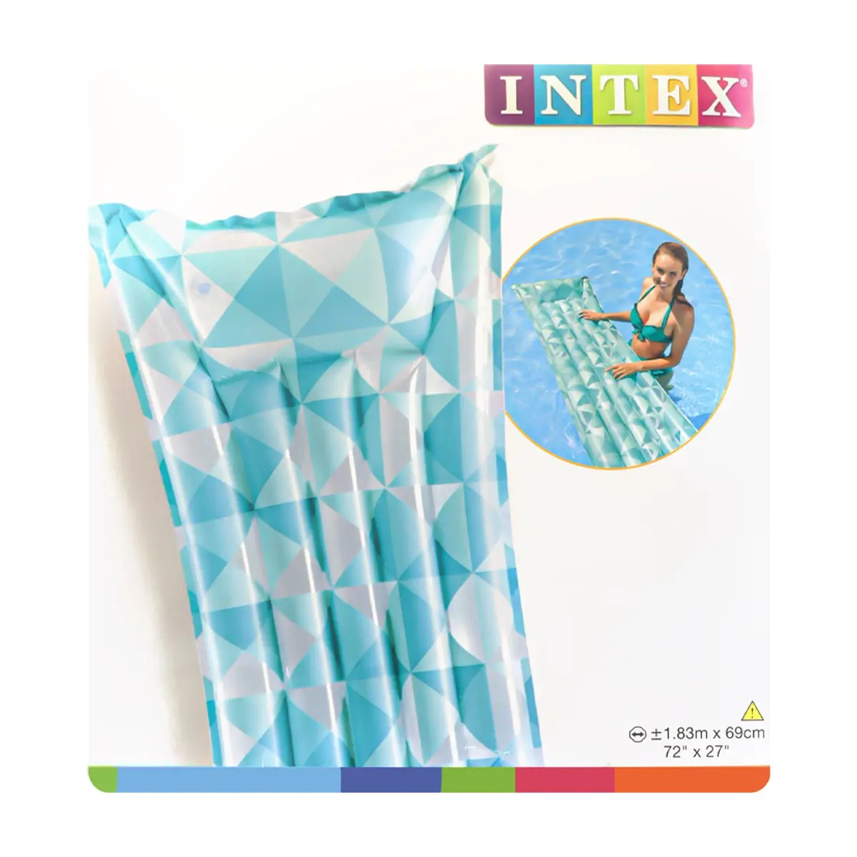 Colchoneta inflable azul 1.83 m x 69 cm Intex - Thumbnail 5