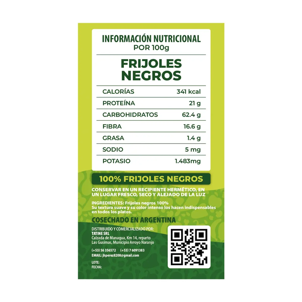Frijoles negros Campo Vivo (500 g / 1.1 lb) - Thumbnail 2