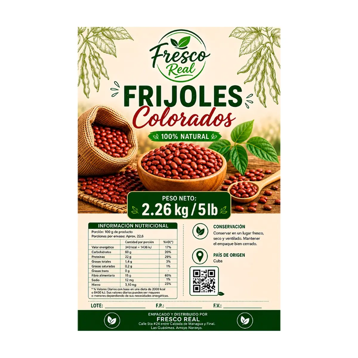 Frijoles colorados Fresco Real (2.26 kg / 5 lb) - Thumbnail 2