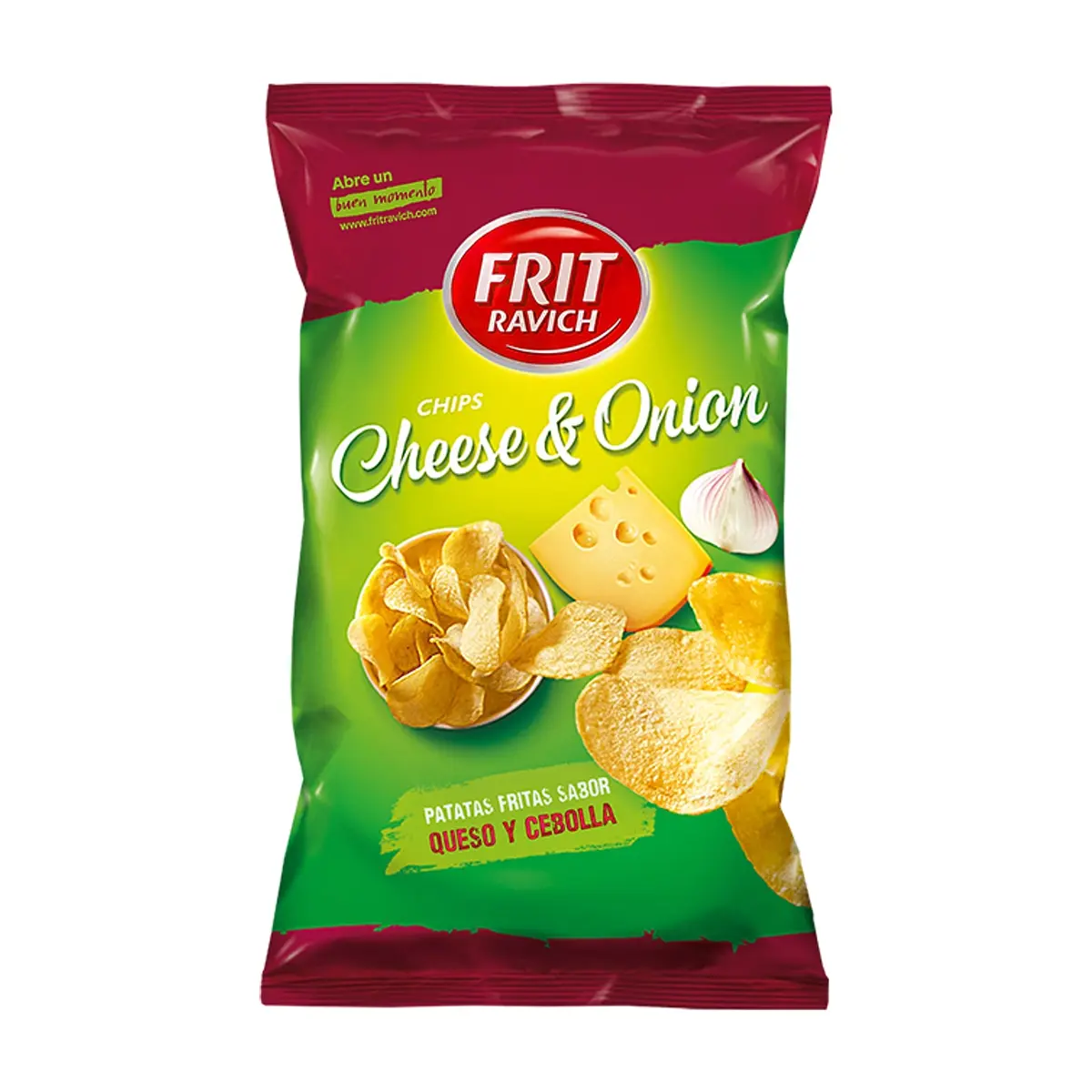 Papas chips de queso y cebolla Frit Ravich (38 g / 1.34 oz) - Imagen 1