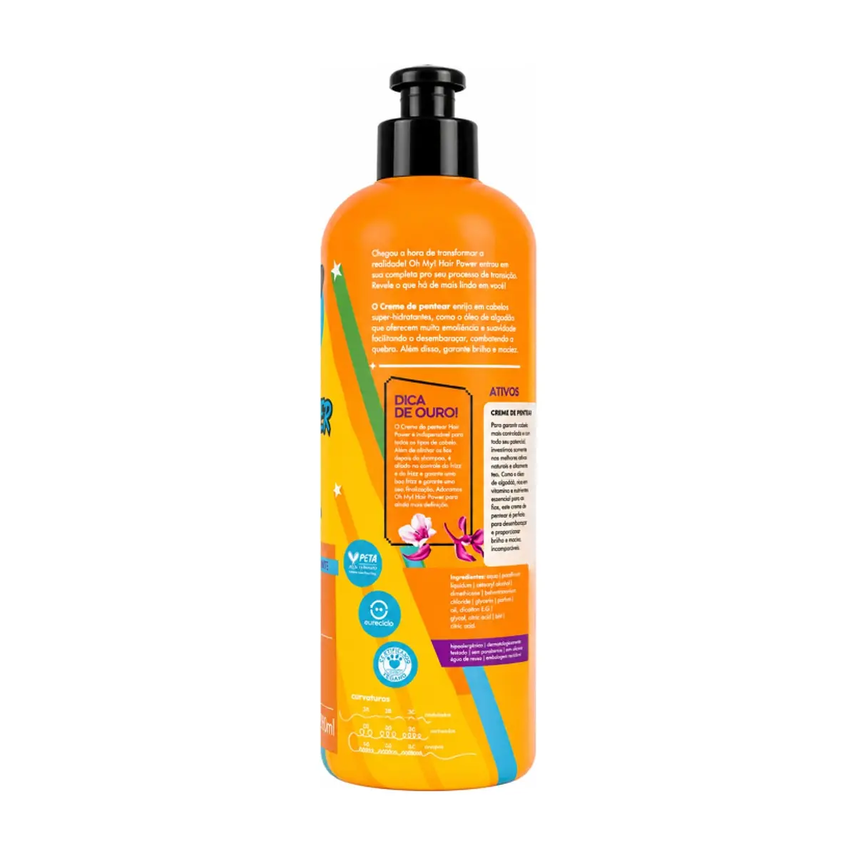 Crema para peinar desenredante Hair Power Oh My! Cosmetics (500 ml) - Thumbnail 2