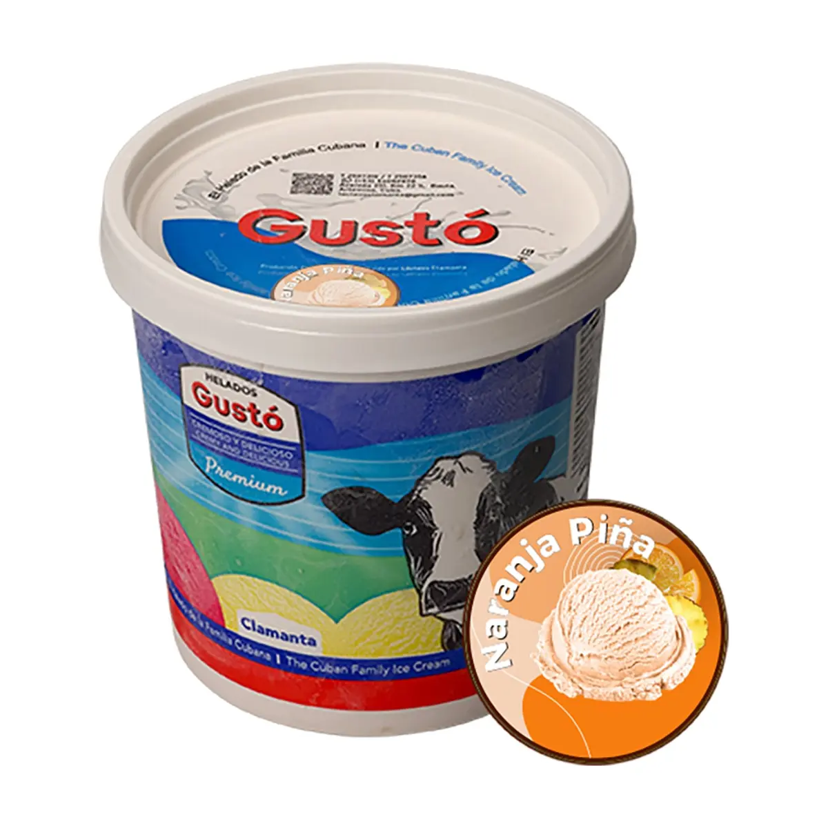 Helado Premium de naranja piña Gustó (1 L) - Thumbnail 2