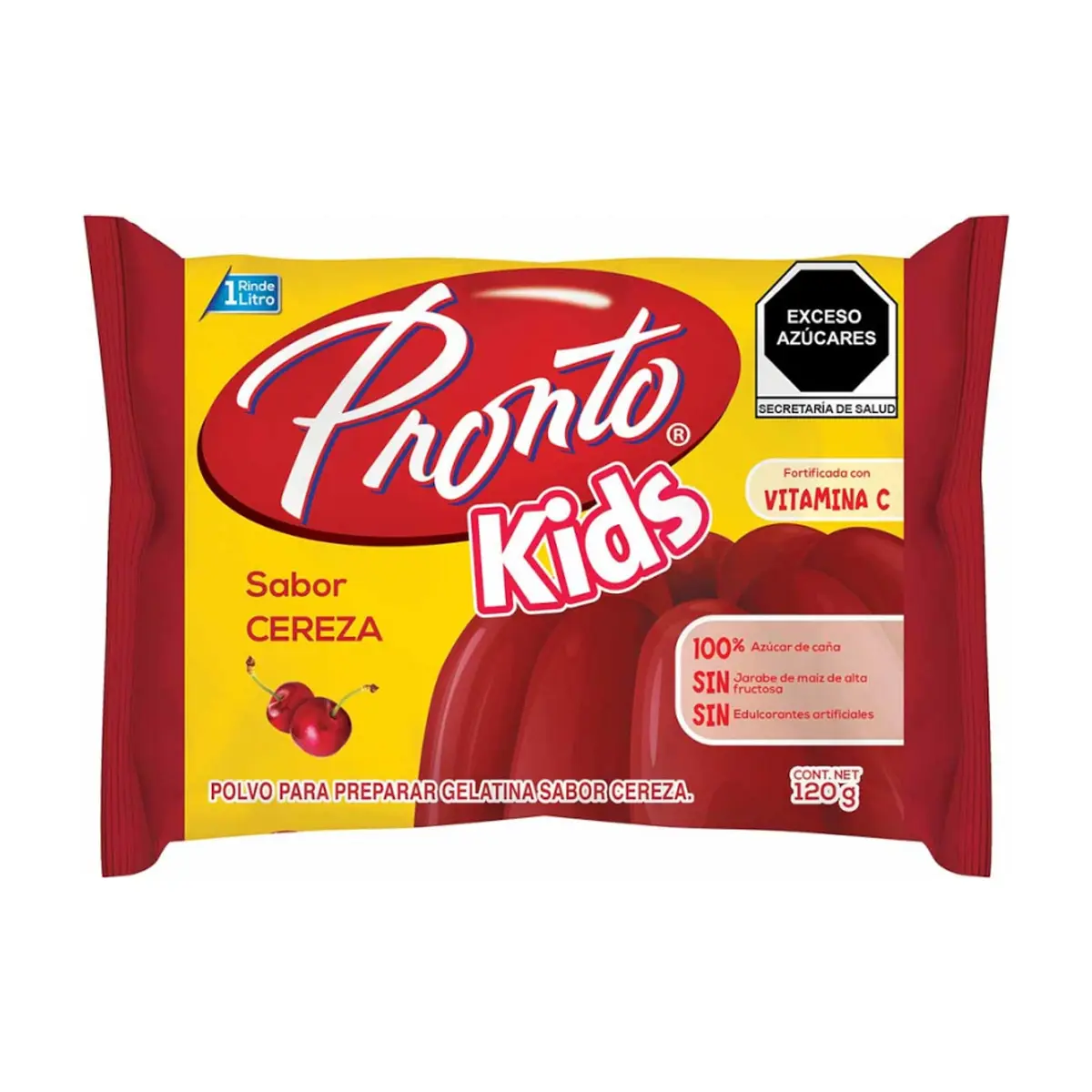 Polvo para preparar gelatina con sabor a cereza Pronto (120 g / 4.23 oz)