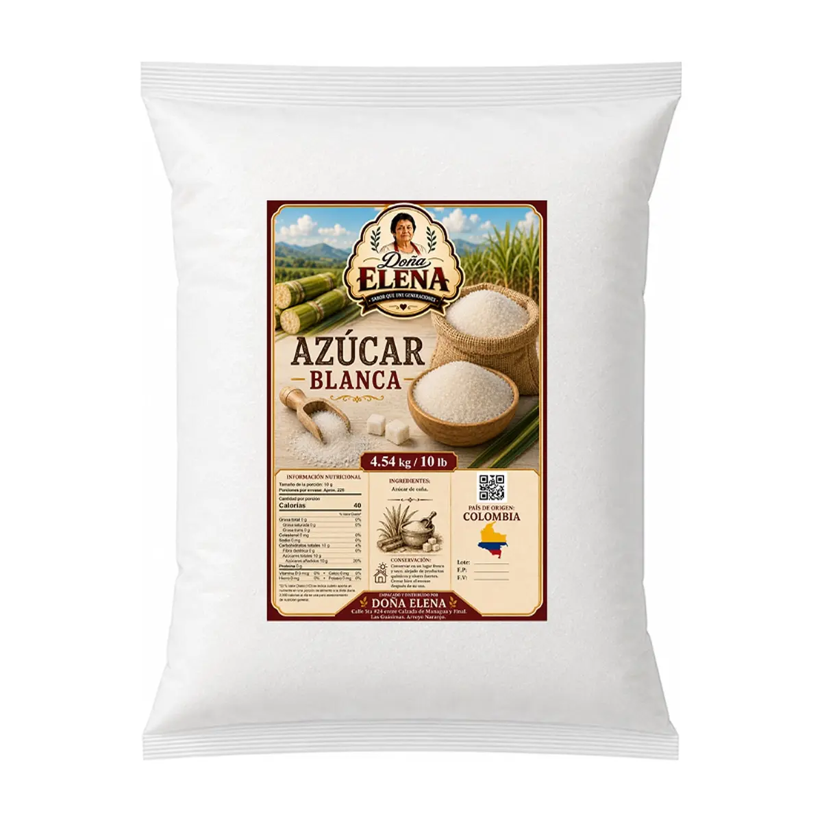 Azúcar blanca Doña Elena (4.54 kg / 10 lb)