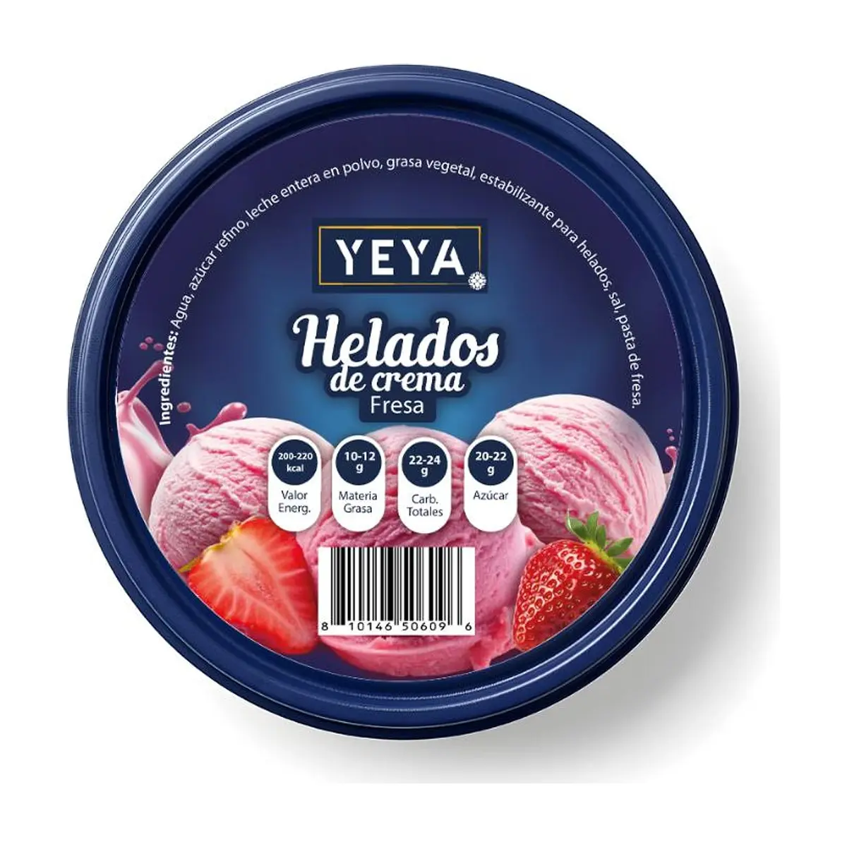 Helado de crema sabor a fresa YEYA (500 ml) - Thumbnail 3