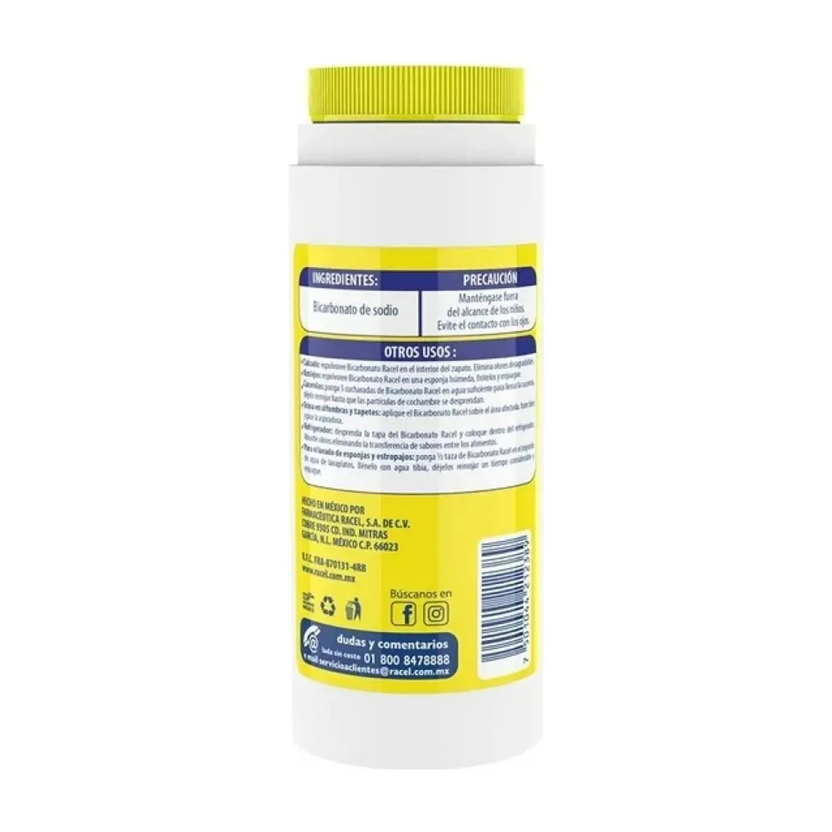 Bicarbonato de sodio puro Racel (230 g / 8.11 oz) - Thumbnail 2