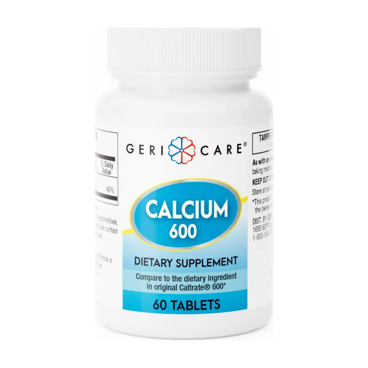Calcio 600 mg Gericare (60 tabletas)