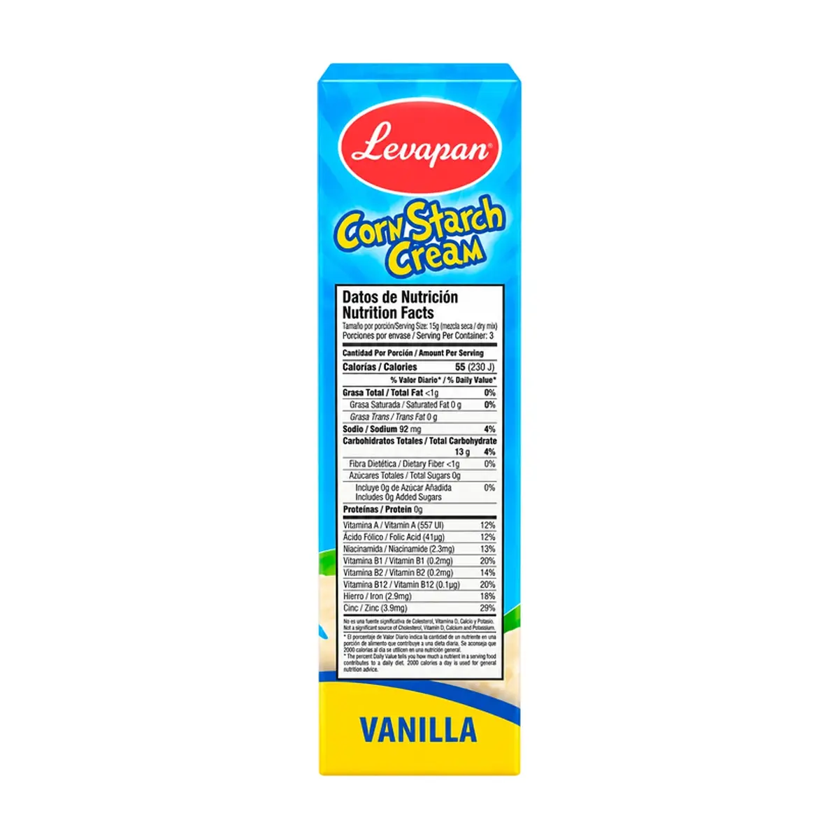 Crema de maicena con sabor a vainilla Levapan (47 g / 1.66 oz) - Thumbnail 2