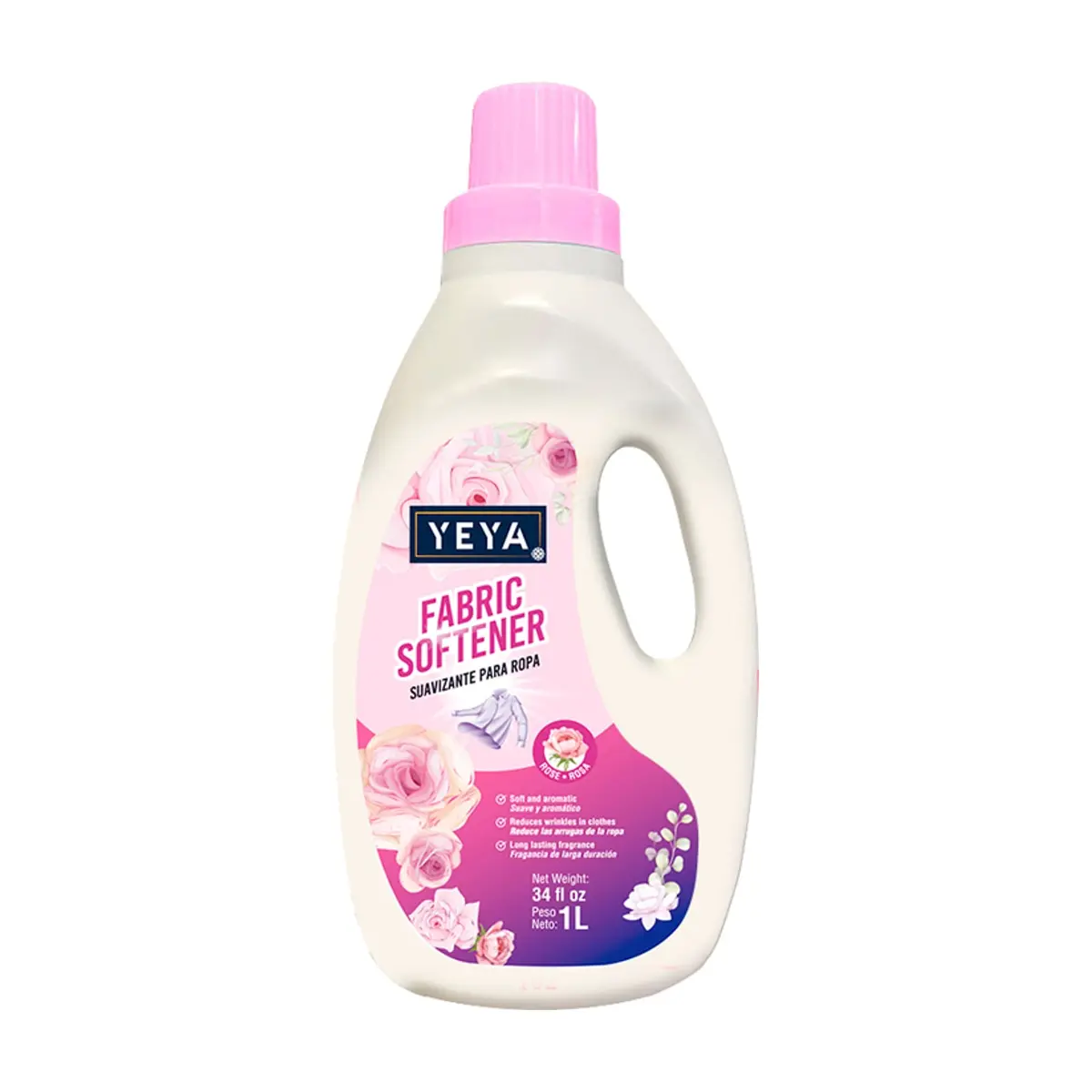 Suavizante para ropa con aroma a rosa YEYA (1 L)