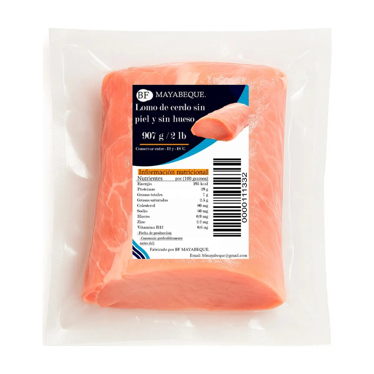 Lomo de cerdo sin piel y sin hueso BF Mayabeque (907 g / 2 lb) - Thumbnail 3