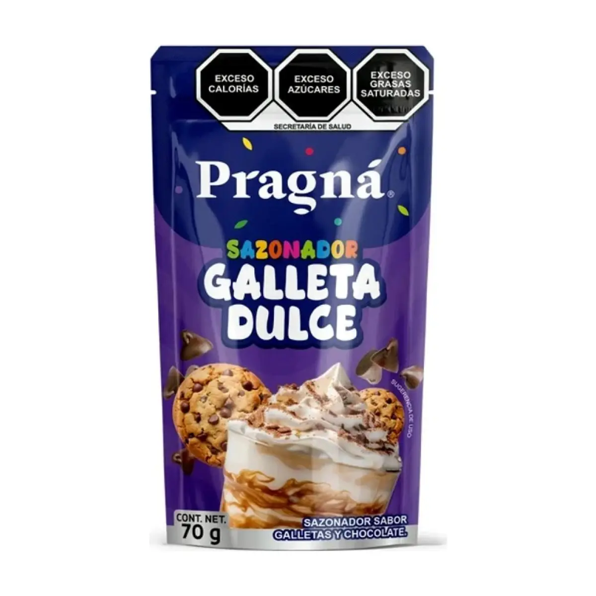 Sazonador sabor galletas y chocolate Pragná (70 g / 2.47 oz)
