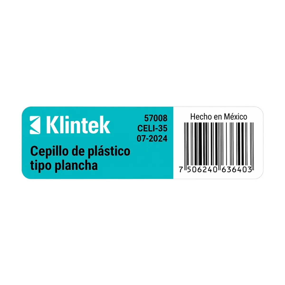 Cepillo de plástico tipo plancha Klintek CELI-35 - Thumbnail 3