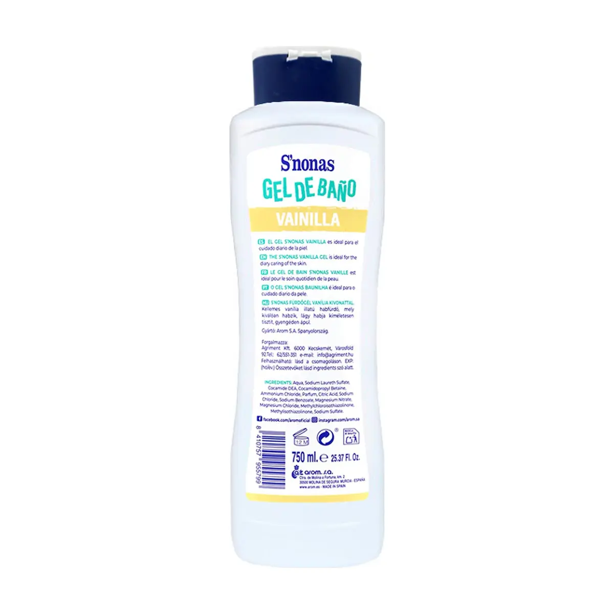 Gel de baño Vainilla S'nonas (750 ml) - Thumbnail 2