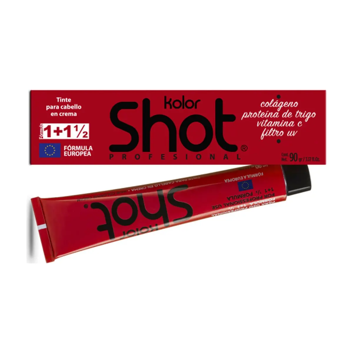 Tinte en crema rubio medio cobrizo intenso 7.44 Kolor Shot (90 gm / 3.17 oz)