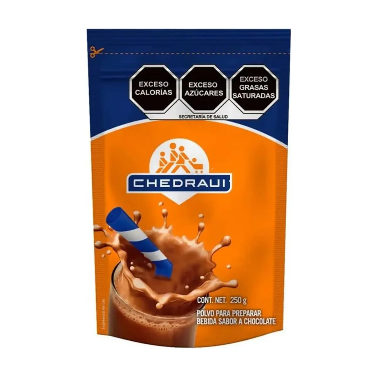 Polvo para preparar bebida sabor a chocolate Chedraui (250 g / 8.8 oz)