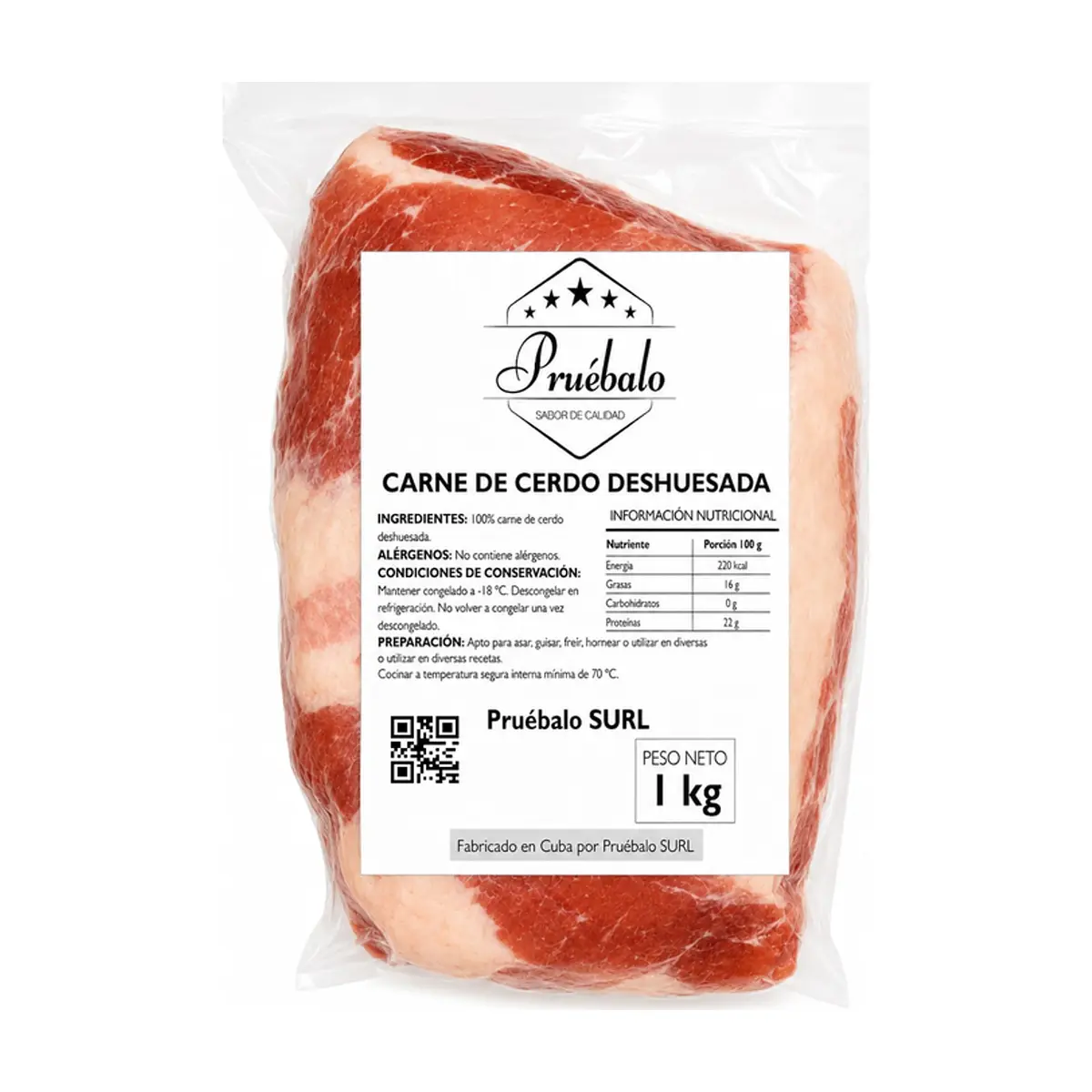 Carne de cerdo deshuesada Pruébalo (1 kg / 2.2 lb) - Thumbnail 2
