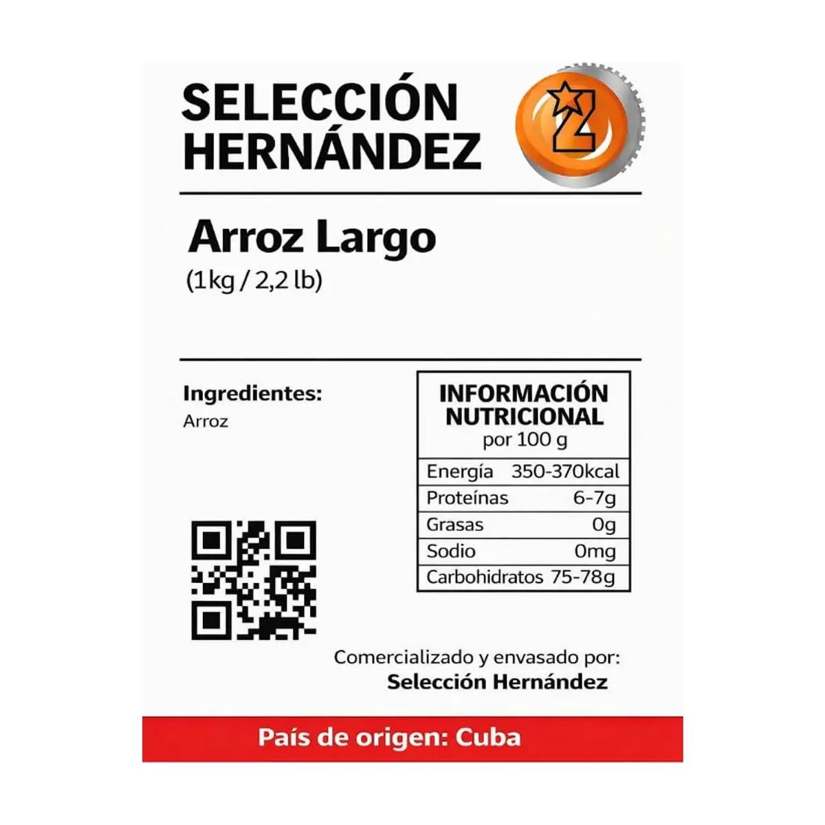 Arroz largo Selección Hernández (1 kg / 2.2 lb) - Thumbnail 3