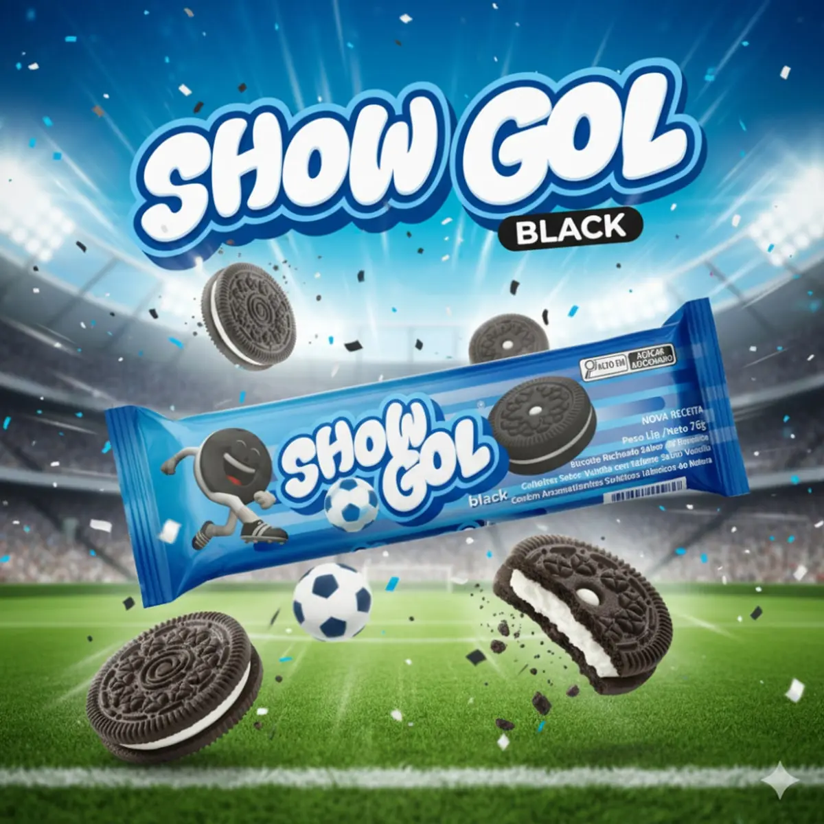 Galletas rellenas con crema sabor vainilla Show Gol (3 x 76 g / 2.68 oz) - Thumbnail 4