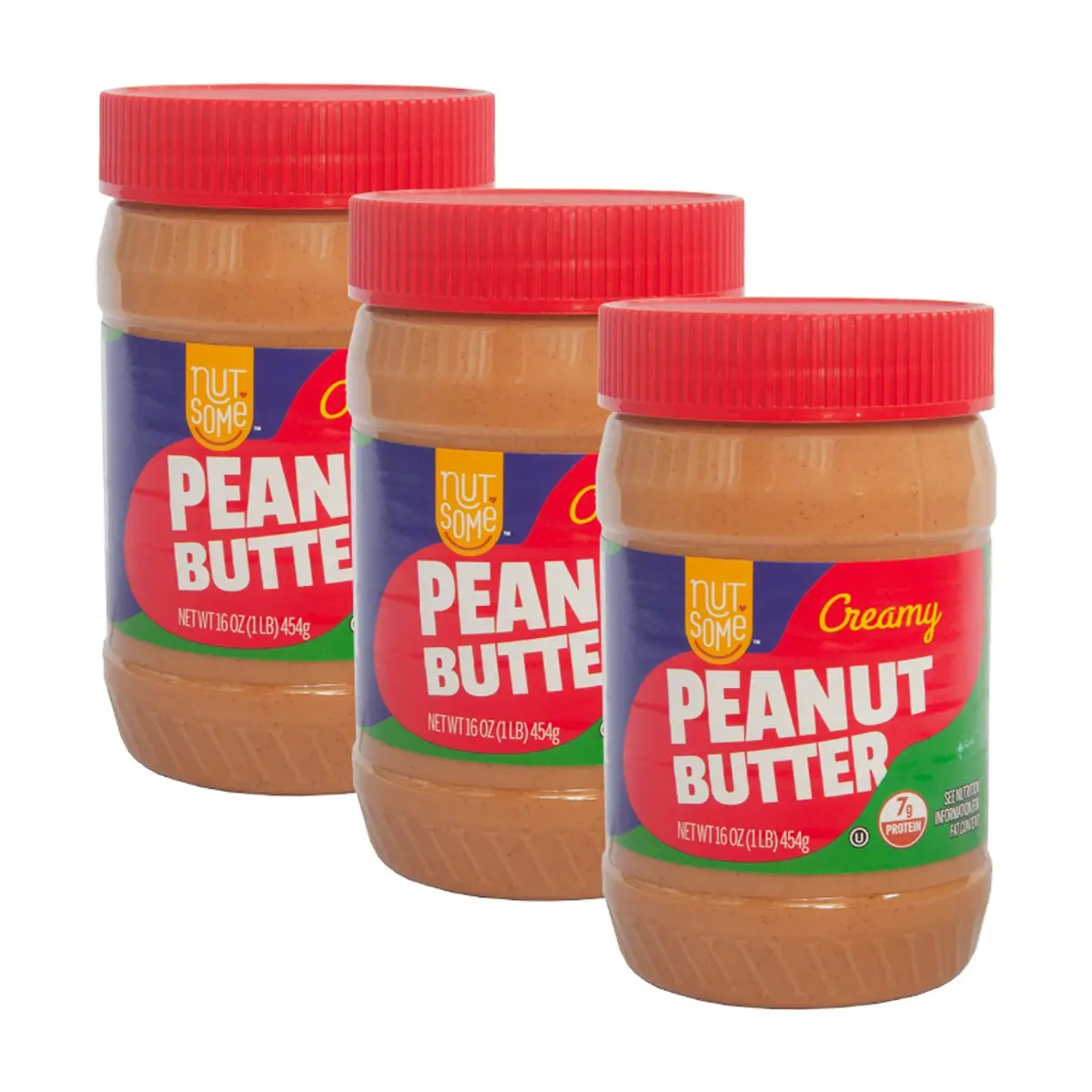 Mantequilla de maní cremosa Nut Some (3 x 454 g / 1 lb)