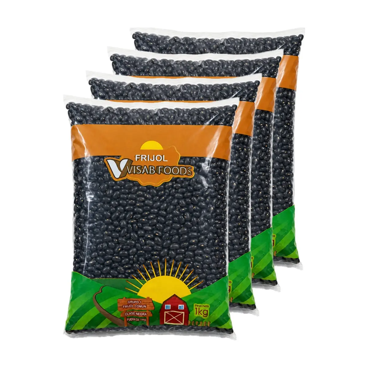 Frijoles negros Visab Foods (4 x 1 kg / 2.2 lb)