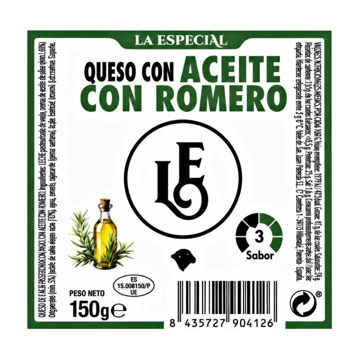 Queso de oveja con aceite y romero La Especial (150 g / 5.29 oz) - Thumbnail 4