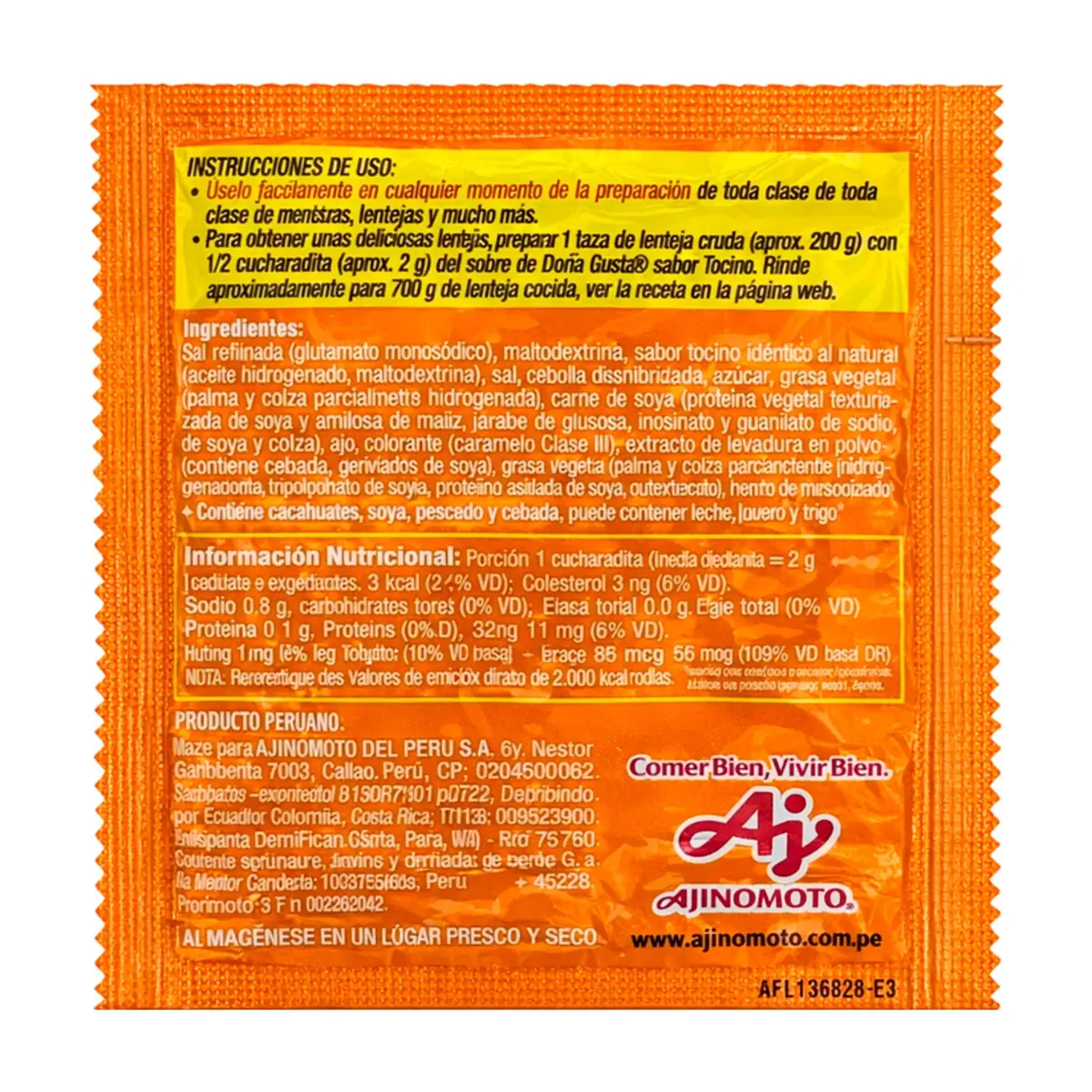 Concentrado sabor tocino Doña Gusta Ajinomoto (7 g) - Thumbnail 2