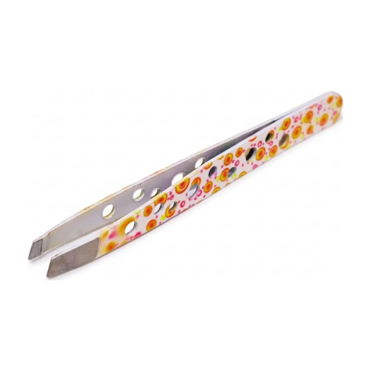 Pinza para cejas - acero inoxidable con diseño estampado y agujeros Beauty Tools - Miniatura 3