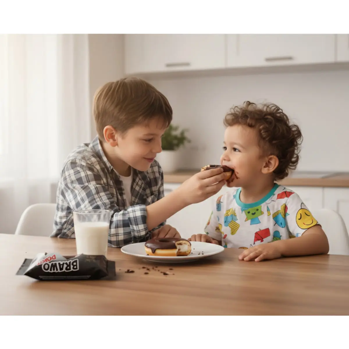 Dona rellena de chocolate con cobertura de chocolate con leche Brawo ANI (40 g / 1.41 oz) - Thumbnail 5