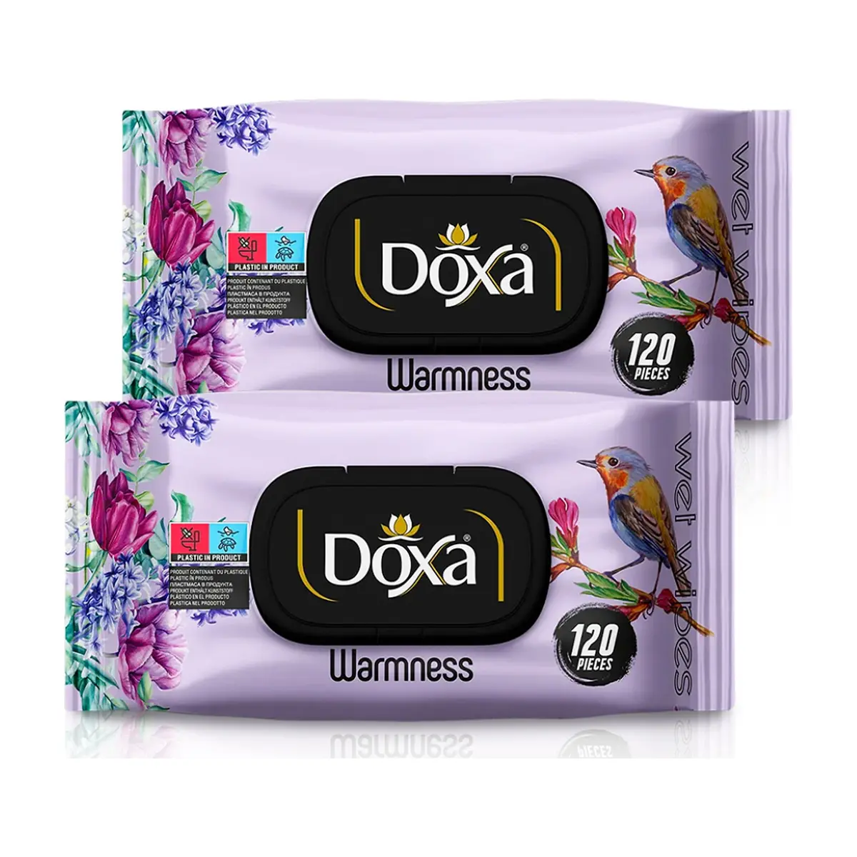 Toallitas húmedas con aroma cálido Doxa (2 x 120 U)